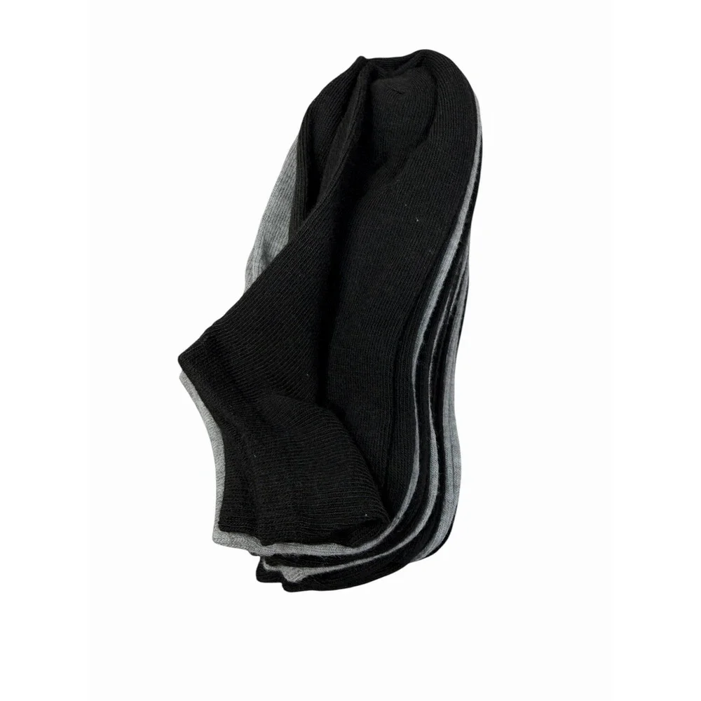NOBO no boundaries womens 10 pack grey black low cut ankle socks size 4-10
